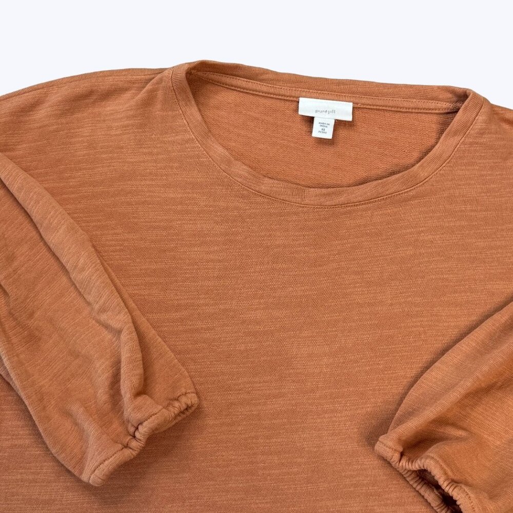 J. Jill Pure‎ Jill Pullover Blouse Size XS Orange 100% Cotton
